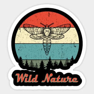 Wild Nature Moth Abstract Sunset Sticker